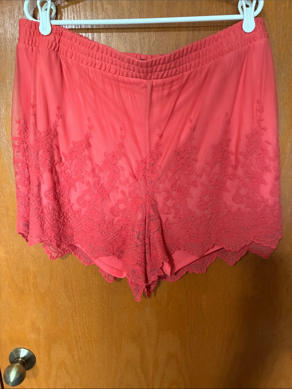 torrid Coral Lace Shorts